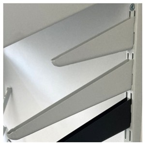 Spur Shelving 145mm bracket slanted angled presentation bracket degrees Spur Shelving strong wall mounted shelving with shelving uprights shelf brackets SLBSL14W 
